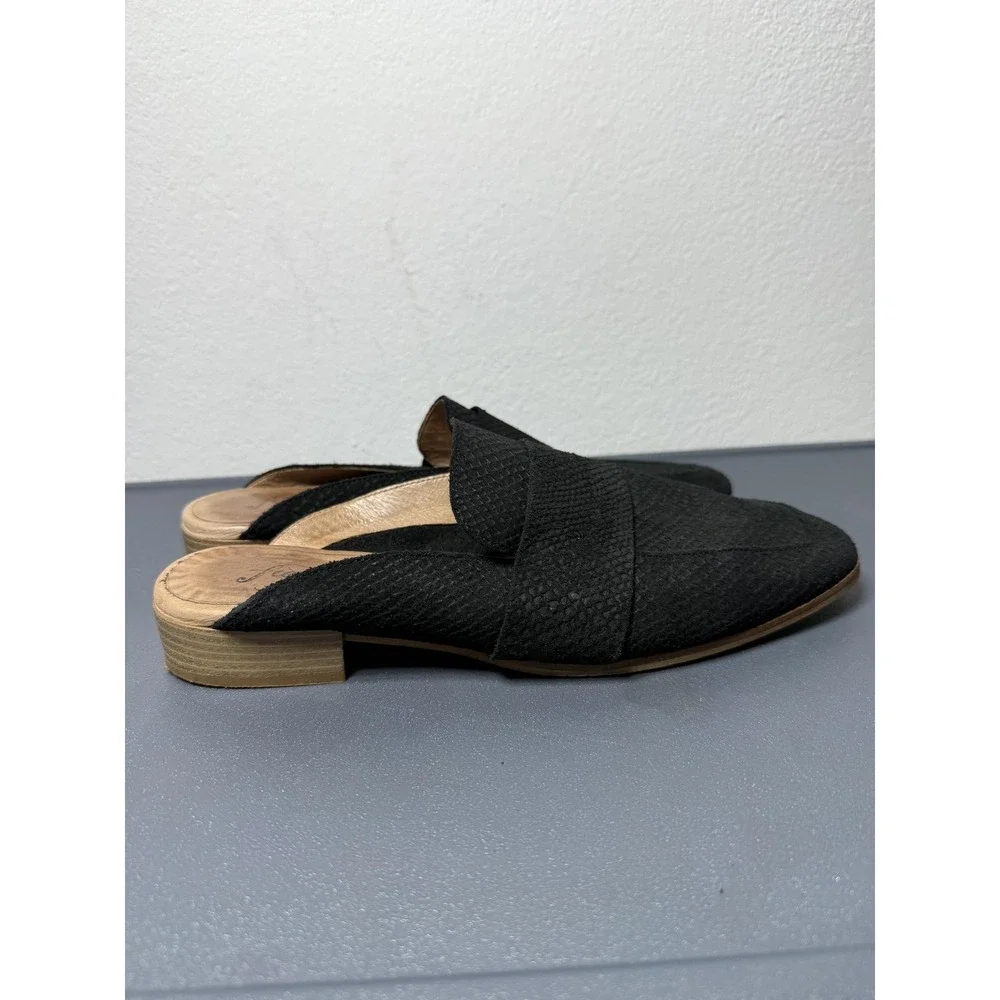 Free People Shoes Womens Size 10 Black Suede Loafer‎ Mules Slip On Spain EU 41
